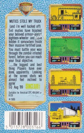 Mutant Fortress (UK) (128K) (1989) box cover back